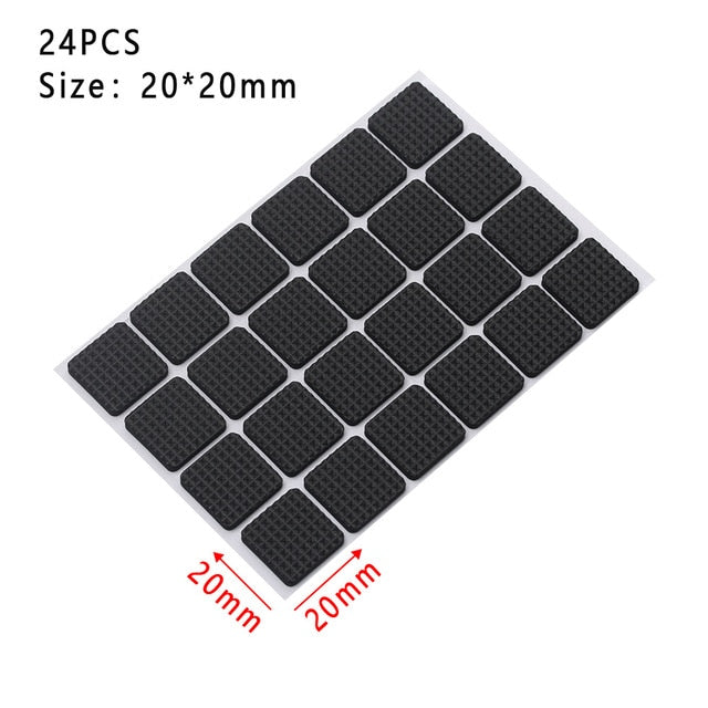 1-24PCS Thickening Self Adhesive Furniture Leg Feet Rug Felt Pads Anti Slip Mat Bumper Damper For Chair Table Protector Hardware