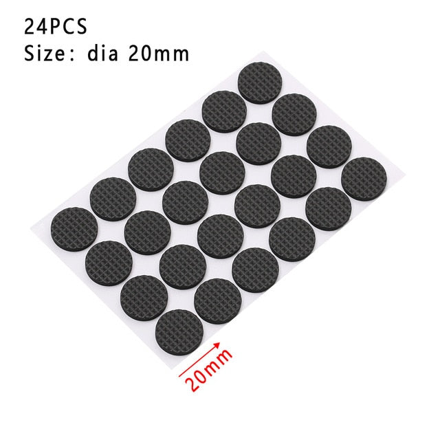 1-24PCS Thickening Self Adhesive Furniture Leg Feet Rug Felt Pads Anti Slip Mat Bumper Damper For Chair Table Protector Hardware