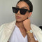 2020 new brand sunglasses Square glasses  Personalized cat eyes Colorful sunglasses trend versatile sunglasses uv400 curtain