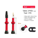 Deemount 2PCS 40/60/80/MM Brass or Alloy Stem Bicycle F/V Presta Tubeless Tire Valve Road Bike MTB Nipple W/Tool Alloy Valve Cap