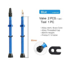 Deemount 2PCS 40/60/80/MM Brass or Alloy Stem Bicycle F/V Presta Tubeless Tire Valve Road Bike MTB Nipple W/Tool Alloy Valve Cap