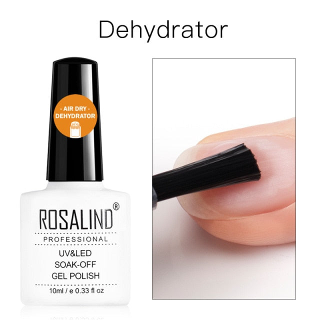 ROSALIND 10ML Top Base Coat Gel Nail Polish For Nail Extension UV LED Gel Lacquer Nail Art Primer For Nails Semi Permanent T