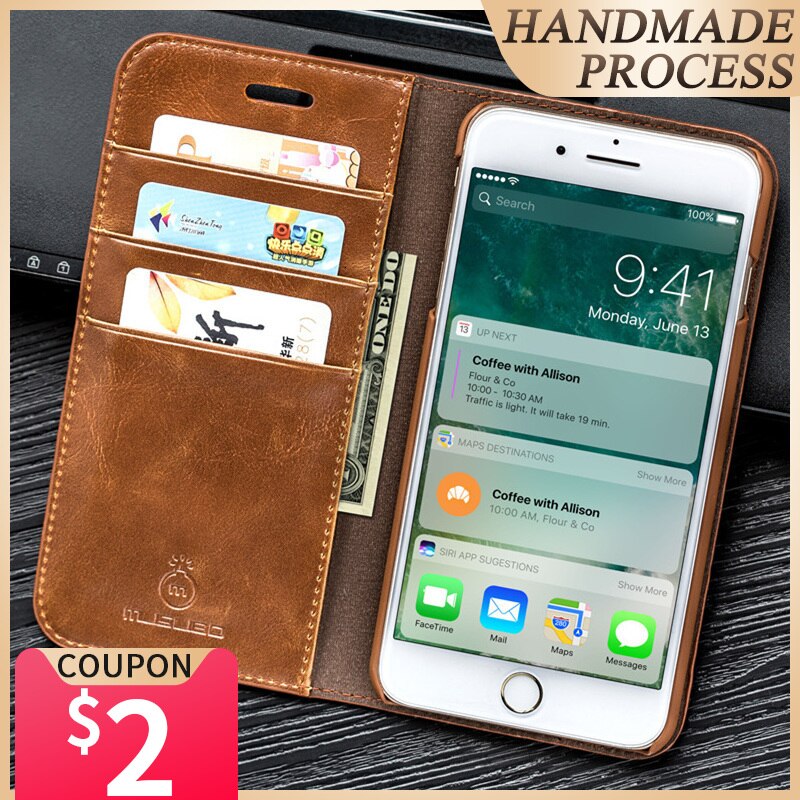 Musubo Genuine Leather Flip Case For iPhone 8 Plus 7 Plus Luxury Wallet Fitted Cover For iPhone X 6 6s SE 12 13 Funda Coque capa