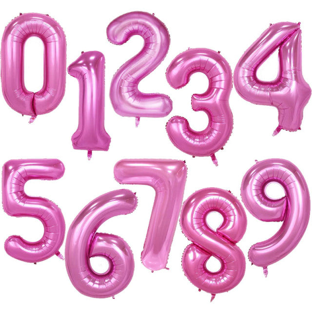40Inch Big Foil Birthday Balloons Helium Number Balloon 0-9 Happy Birthday Wedding Party Decorations Shower Large Figures Globos