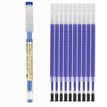 11Pcs/Lot 0.35mm Ultra Fine Finance Gel Pen Black/Blue/Red ink Refills Rods Gelpen For School Office Exam Supplies Stationery