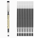 11Pcs/Lot 0.35mm Ultra Fine Finance Gel Pen Black/Blue/Red ink Refills Rods Gelpen For School Office Exam Supplies Stationery