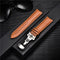 Smooth Genuine Calfskin Leather Watchband 18mm 20mm 22mm 24mm Straps with Solid Automatic Butterfly Buckle Business Watch Band