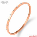 FYSARA Luxury Brand Crystals Love Bangles Cubic Zirconia Bracelets Couple Luxuxy Jewelry Stainless Steel Bangles For Women Gift