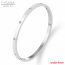 FYSARA Luxury Brand Crystals Love Bangles Cubic Zirconia Bracelets Couple Luxuxy Jewelry Stainless Steel Bangles For Women Gift