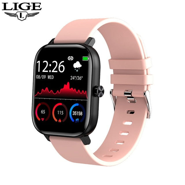 LIGE New Men Smart Watch Wristband Men Women Sport Clock Heart Rate Monitor Sleep Monitor Bluetooth Call Smartwatch for phone