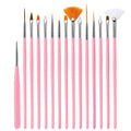 Nail Brush For Manicure Gel Brush For Nail Art 15Pcs/Set Nail Brush Acrylic Liquid Powder Carving Gel Brush