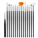 Nail Brush For Manicure Gel Brush For Nail Art 15Pcs/Set Nail Brush Acrylic Liquid Powder Carving Gel Brush