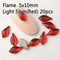 20pcs Pear Flame Nail Mix Color Rhinestones Gems Diamond Gold Bottom Flat Back Nail art Strass Stone 3D Charms Nails Accessories