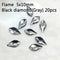 20pcs Pear Flame Nail Mix Color Rhinestones Gems Diamond Gold Bottom Flat Back Nail art Strass Stone 3D Charms Nails Accessories