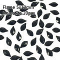 20pcs Pear Flame Nail Mix Color Rhinestones Gems Diamond Gold Bottom Flat Back Nail art Strass Stone 3D Charms Nails Accessories