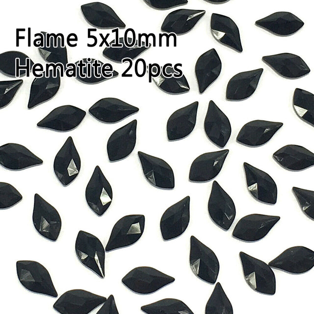20pcs Pear Flame Nail Mix Color Rhinestones Gems Diamond Gold Bottom Flat Back Nail art Strass Stone 3D Charms Nails Accessories