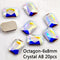 20pcs Nail Rhinestones Rectangle Flat Back Crystal Shiny 3D Strass Gem Stone Manicure Nail Art Decoration Charms Jewelry