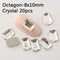 20pcs Nail Rhinestones Rectangle Flat Back Crystal Shiny 3D Strass Gem Stone Manicure Nail Art Decoration Charms Jewelry