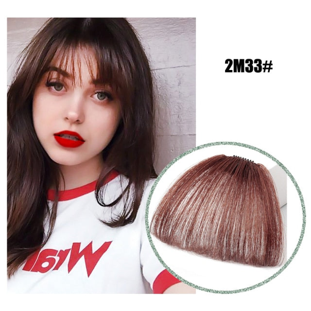 Synthetic Fake Bang Hair Piece Clip In Hair Extension Fake Fringes Bang Women Natural Air Bangs Clip on Bangs 24 Colors