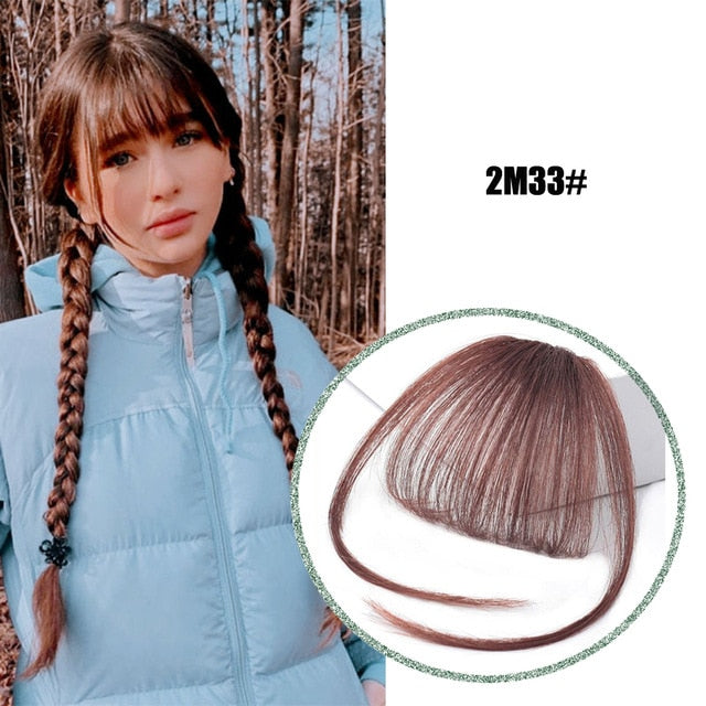 Synthetic Fake Bang Hair Piece Clip In Hair Extension Fake Fringes Bang Women Natural Air Bangs Clip on Bangs 24 Colors