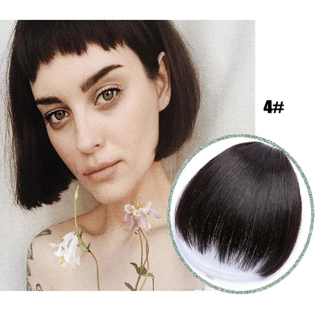 Synthetic Fake Bang Hair Piece Clip In Hair Extension Fake Fringes Bang Women Natural Air Bangs Clip on Bangs 24 Colors