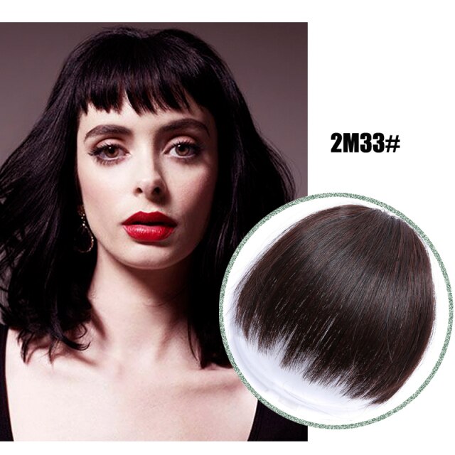 Synthetic Fake Bang Hair Piece Clip In Hair Extension Fake Fringes Bang Women Natural Air Bangs Clip on Bangs 24 Colors