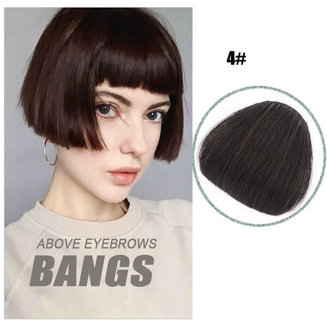 Synthetic Fake Bang Hair Piece Clip In Hair Extension Fake Fringes Bang Women Natural Air Bangs Clip on Bangs 24 Colors