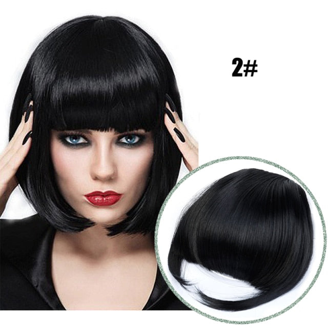 Synthetic Fake Bang Hair Piece Clip In Hair Extension Fake Fringes Bang Women Natural Air Bangs Clip on Bangs 24 Colors