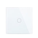 Minitiger EU Standard Luxury White Crystal Glass Switch Wall Light Touch Switch , 1 Gang 1 Way Touch Switch