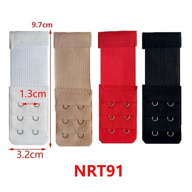 3/4/6/8pcs Bra Extension Strap Extenders for Women Adjustable Belt Buckle Nylon Elastic Bra Extension Strap Hook Clip Expander