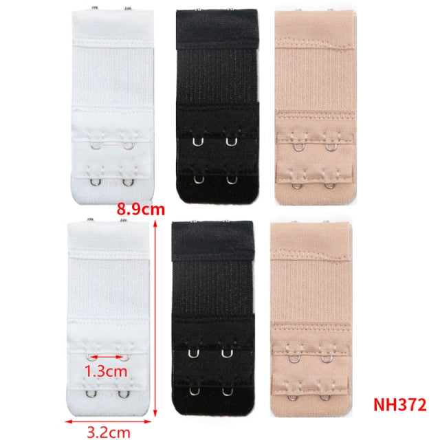 3/4/6/8pcs Bra Extension Strap Extenders for Women Adjustable Belt Buckle Nylon Elastic Bra Extension Strap Hook Clip Expander