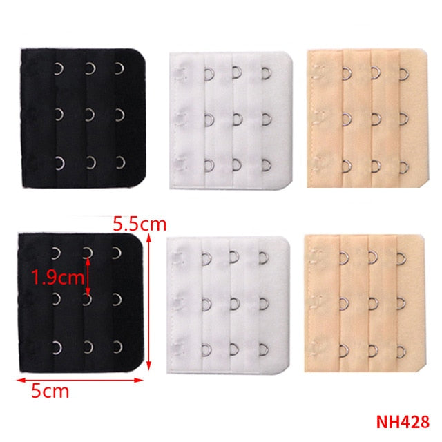 3/4/6/8pcs Bra Extension Strap Extenders for Women Adjustable Belt Buckle Nylon Elastic Bra Extension Strap Hook Clip Expander