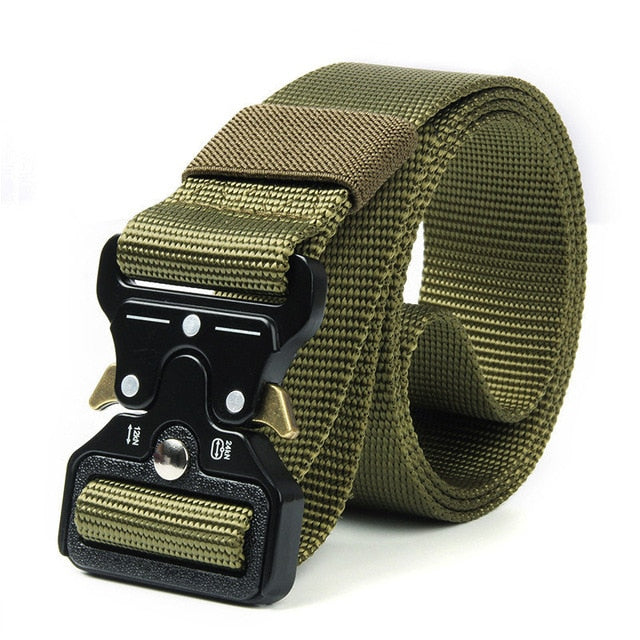 JIFANPAUL belt men outdoor hunting metal tactical belt multi-function alloy buckle high quality Marine Corps canvas belt for men