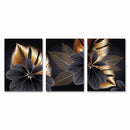 Black Golden Plant Leaf Canvas Poster Print Modern Home Decor Abstract Wall Art Painting Nordic Living Room Decoration Picture