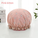 Double-layer shower cap waterproof adult women shower bath bath cap shampoo cap cute hood kitchen ladies oil fume-proof cap