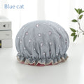 Double-layer shower cap waterproof adult women shower bath bath cap shampoo cap cute hood kitchen ladies oil fume-proof cap