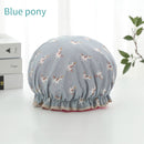 Double-layer shower cap waterproof adult women shower bath bath cap shampoo cap cute hood kitchen ladies oil fume-proof cap