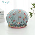 Double-layer shower cap waterproof adult women shower bath bath cap shampoo cap cute hood kitchen ladies oil fume-proof cap
