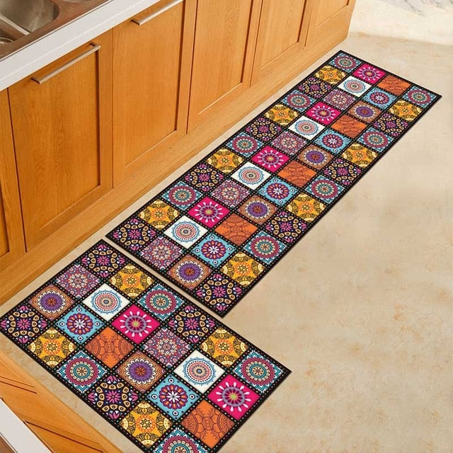 Kitchen Mat Cheaper Anti-slip Modern Area Rugs Living Room Balcony Bathroom Printed Carpet Doormat Hallway Geometric Bath Mat