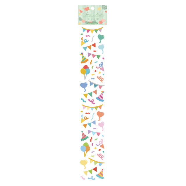 Mohamm 1Pcs Colorful Ribbon Series Stickers Decoration DIY Creative Hand Account Materials Stationary School Supplies