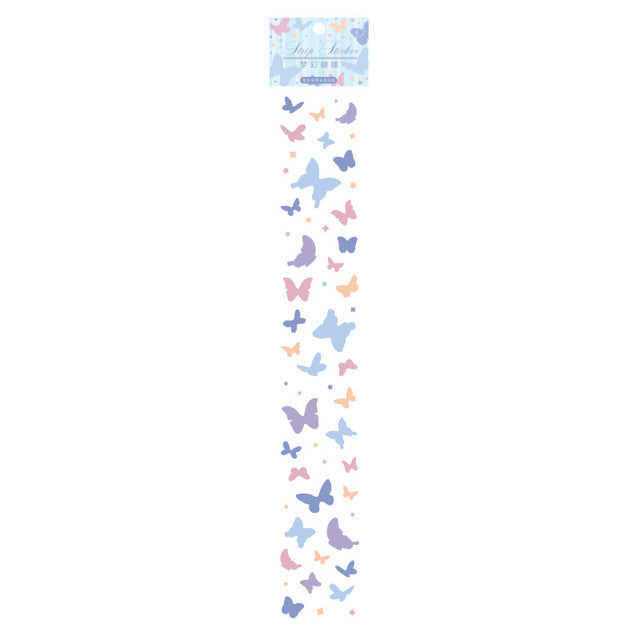 Mohamm 1Pcs Colorful Ribbon Series Stickers Decoration DIY Creative Hand Account Materials Stationary School Supplies