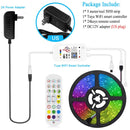 Tuya Smart LED Strip Lights WiFi RGB LED Light Strip 12V 5050 Work with Alexa Google Voice Remote Control 30LED/m Color Changing