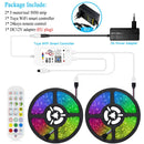Tuya Smart LED Strip Lights WiFi RGB LED Light Strip 12V 5050 Work with Alexa Google Voice Remote Control 30LED/m Color Changing