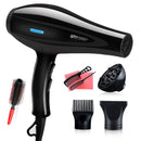 Ionic Hair Dryers Brush Straightener for Hot and Cold Blow Dryer Non-slip Professional Blowdryer with Nozzle 210V-240V Quiet