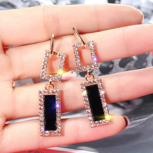 Hot Trendy Cute Nickel Free Earrings Fashion Jewelry  Earrings Square Stud Earrings For Women Brincos Statement Earrings