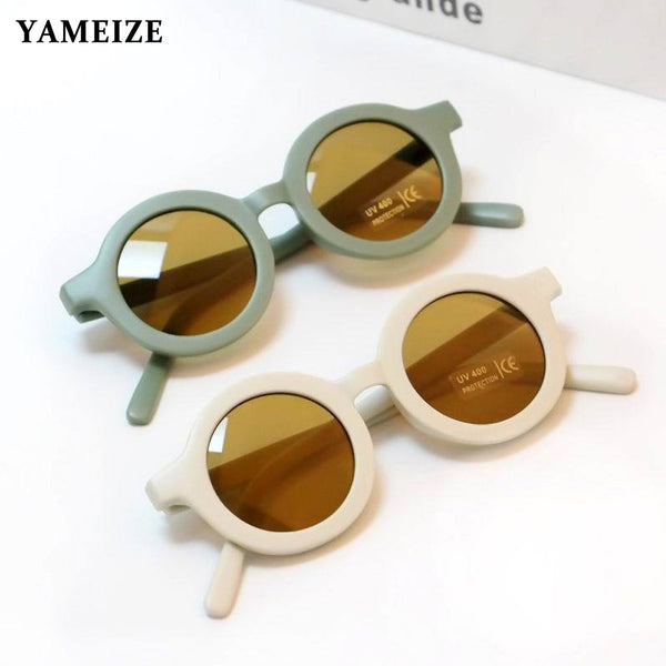YAMEIZE Fashion Round Kids Sunglasses Boys Girls Vintage Sun Glasses UV Protection Classic Children Eyewear Lentes De Sol Gafas