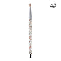 1PC Crystal Acrylic Nail Art Brush No 8/10/12/14 UV Gel Carving Pen Brush Liquid Powder DIY Nail Drawing Liquid Glitter Handle