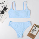 High Waist Bikini 2020 Sexy Black Swimwear Women Swimsuit High Leg Bandeau Bikinis Set Swimming for Bathing Suit Woman Swimsuits