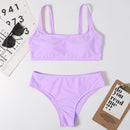 High Waist Bikini 2020 Sexy Black Swimwear Women Swimsuit High Leg Bandeau Bikinis Set Swimming for Bathing Suit Woman Swimsuits