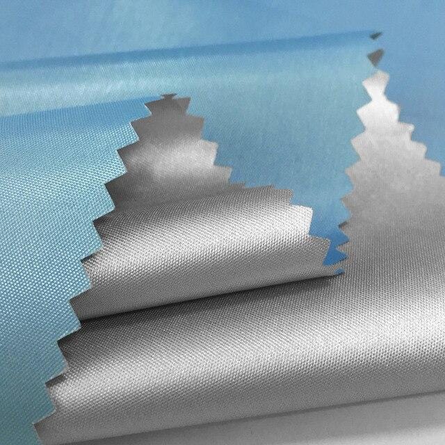 Thin Green Silver Coated Waterproof Fabric for Tent Sunshade Screen, Ice Bag Material, Red,Blue,Gray, White,Black